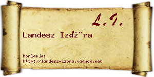 Landesz Izóra névjegykártya